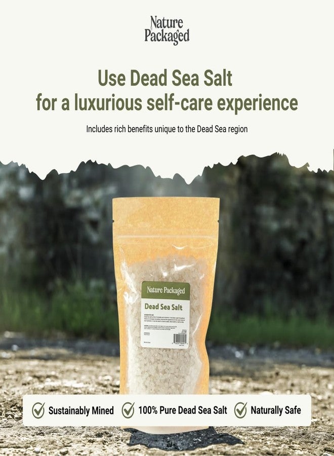 Nature Packaged Dead Sea Salt (16oz) - Direct from The Shore of The Dead Sea - Organic Salt for Body Scrubs, Adding to Baths, and Foot Soaking 1 Pack - Image 3